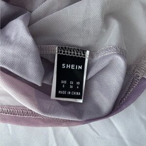 Shein Lavender Mesh Top